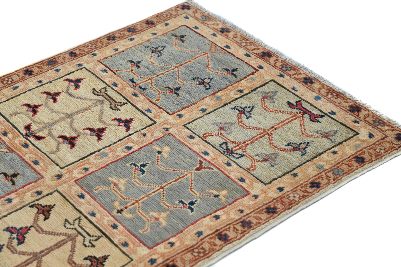 Khorjin Afghan Rug – Claret Patchwork