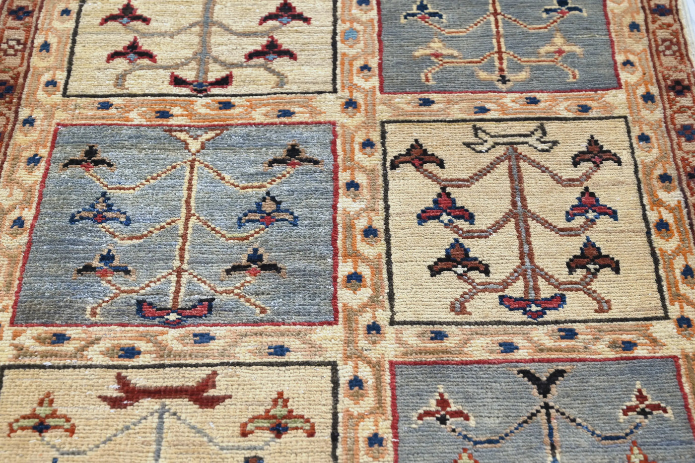 Khorjin Afghan Rug – Claret Patchwork