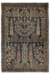 Khorjin Afghan Rug – Charcoal Canopy