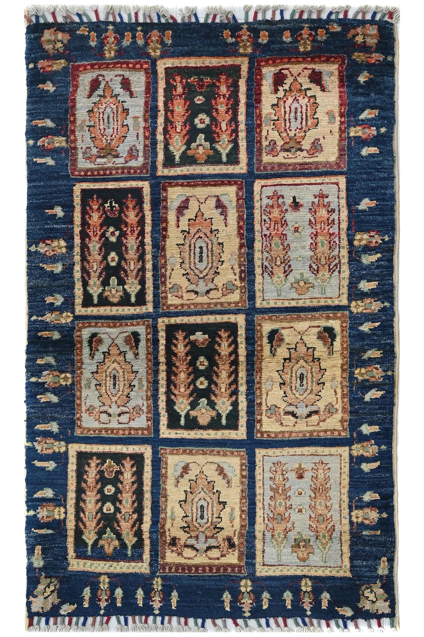 Khorjin Afghan Rug – Sangria Patchwork