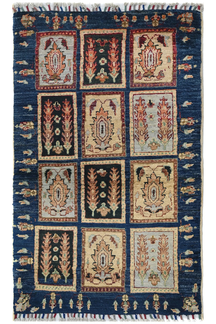 Khorjin Afghan Rug – Sangria Patchwork