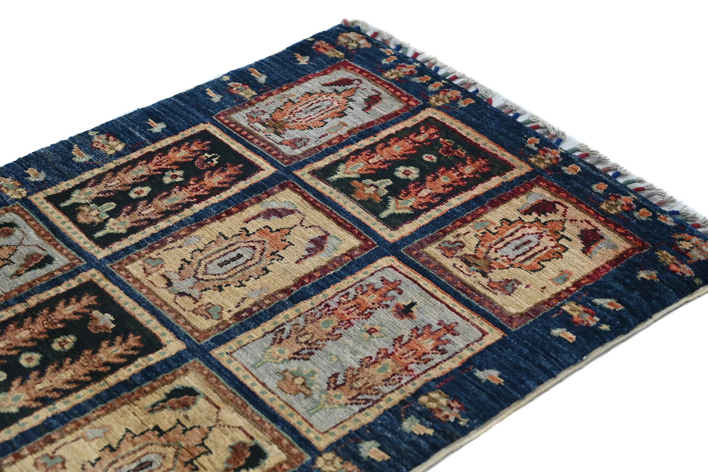Khorjin Afghan Rug – Sangria Patchwork