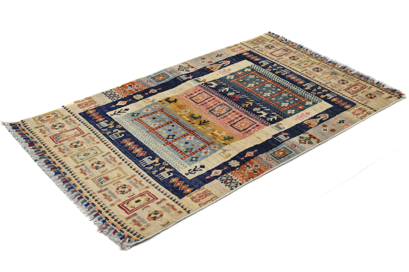 Khorjin Afghan Rug – Aqua Archive