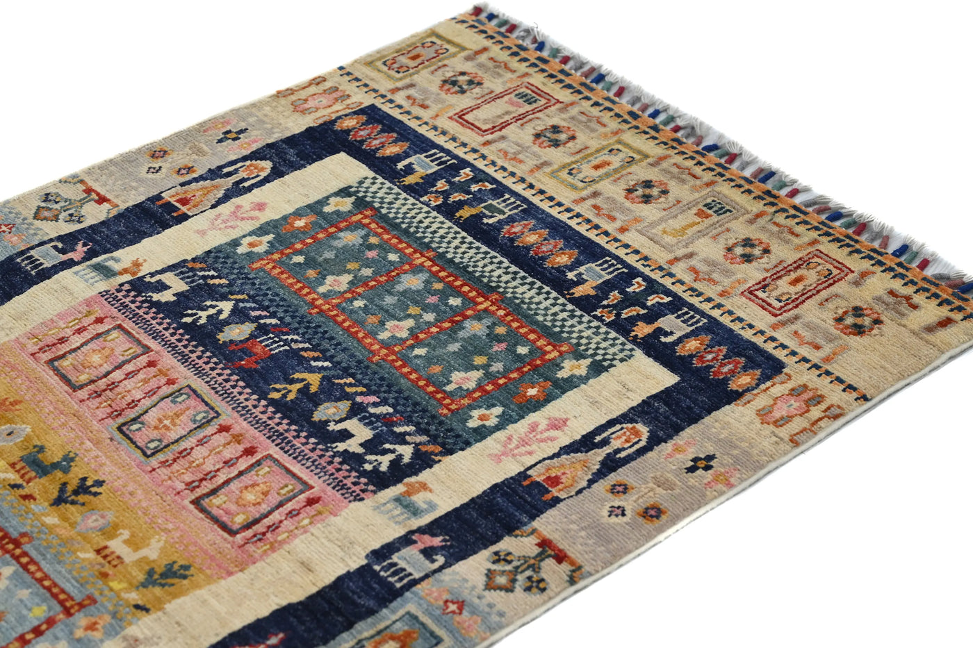 Khorjin Afghan Rug – Aqua Archive