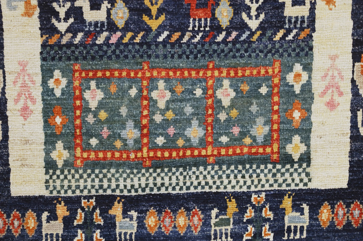 Khorjin Afghan Rug – Aqua Archive
