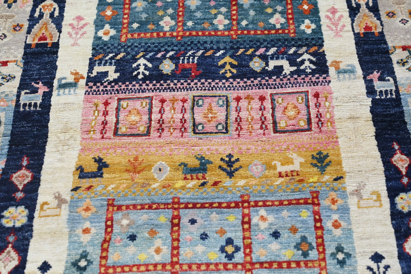 Khorjin Afghan Rug – Aqua Archive