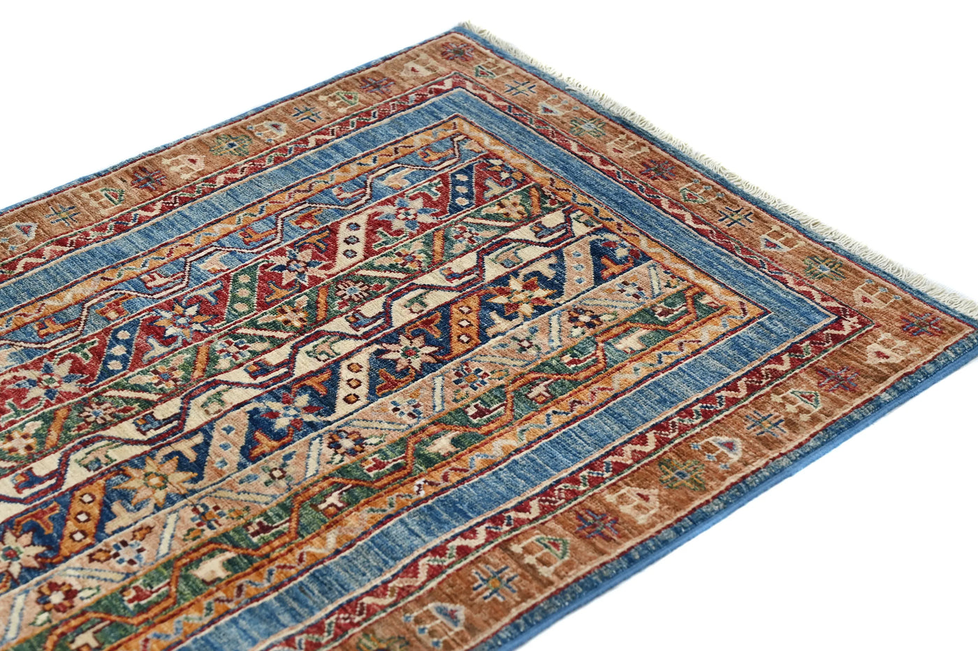 Khorjin Afghan Rug – Aqua Pathway