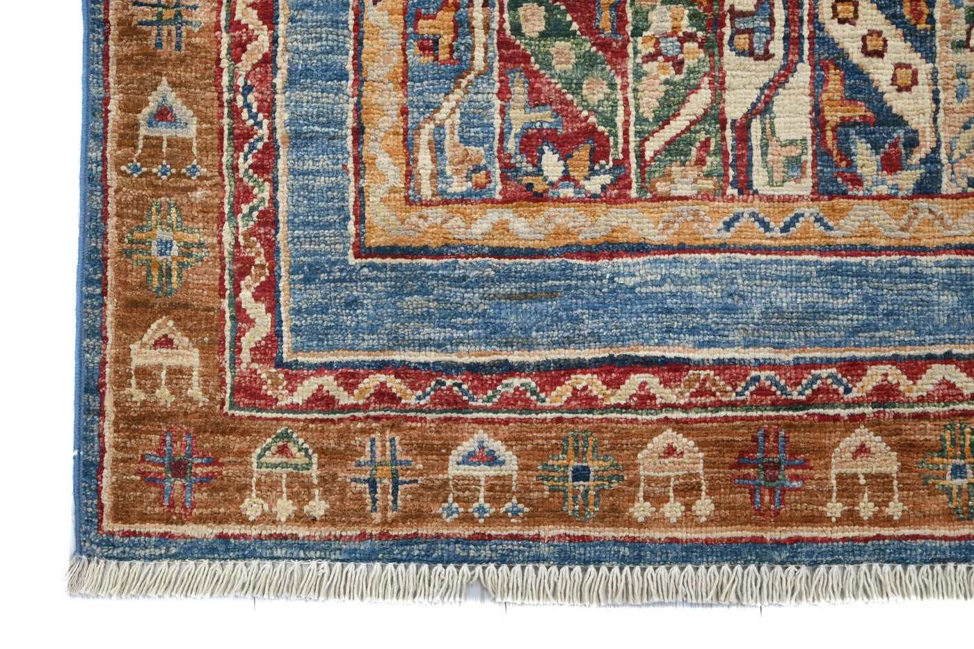 Khorjin Afghan Rug – Aqua Pathway