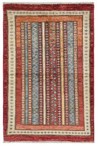 Khorjin Afghan Rug – Terracotta Tracks