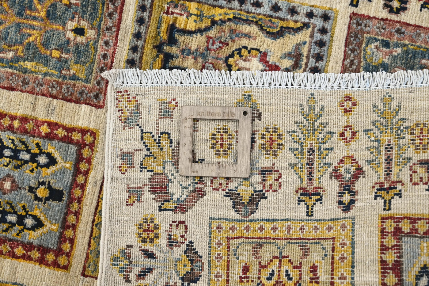 Khorjin Afghan Rug – Mist Frame