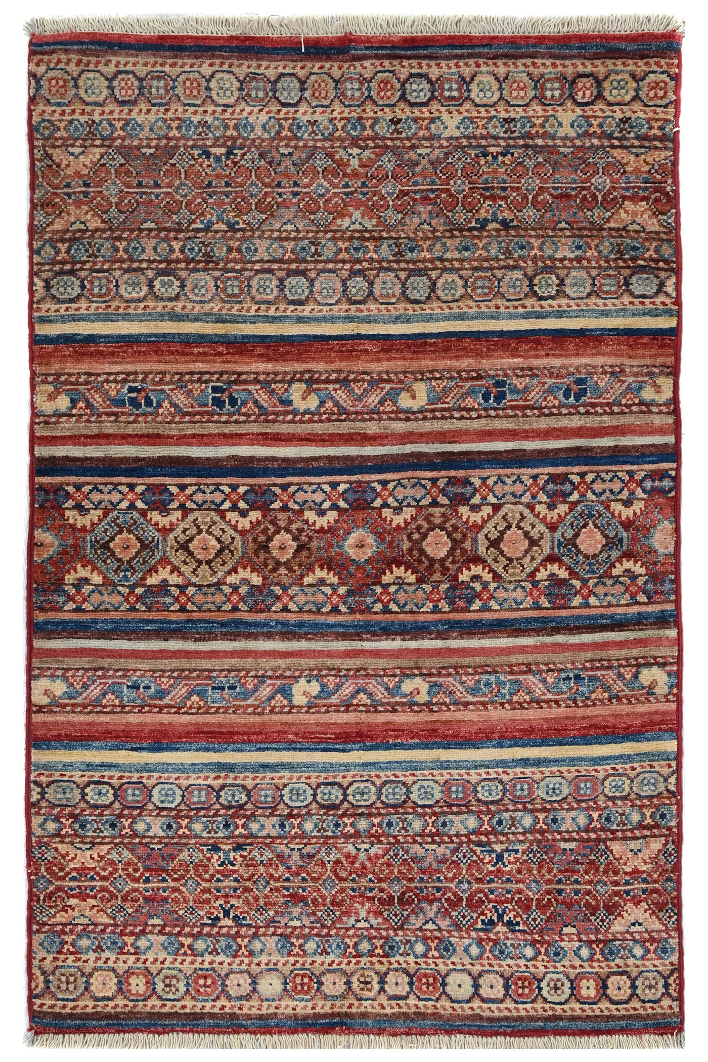 Khorjin Afghan Rug – Teal Panel