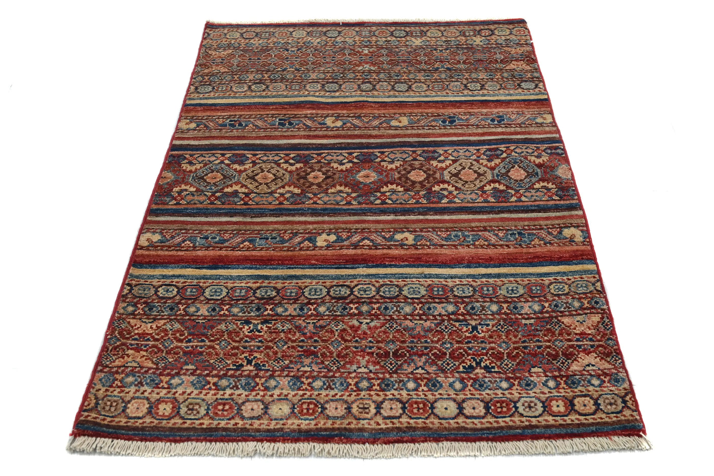 Khorjin Afghan Rug – Teal Panel
