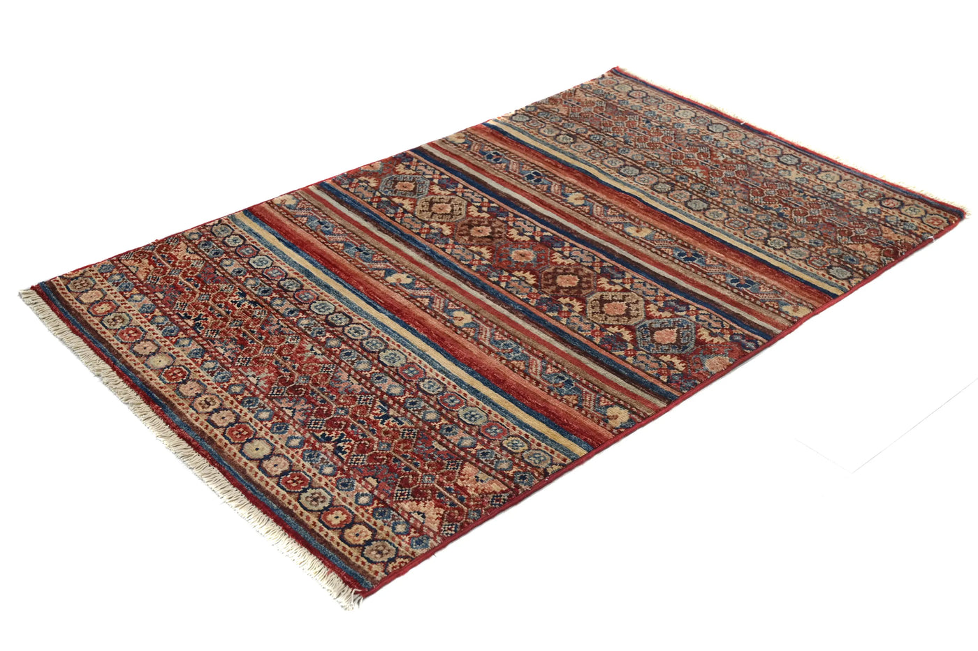 Khorjin Afghan Rug – Teal Panel