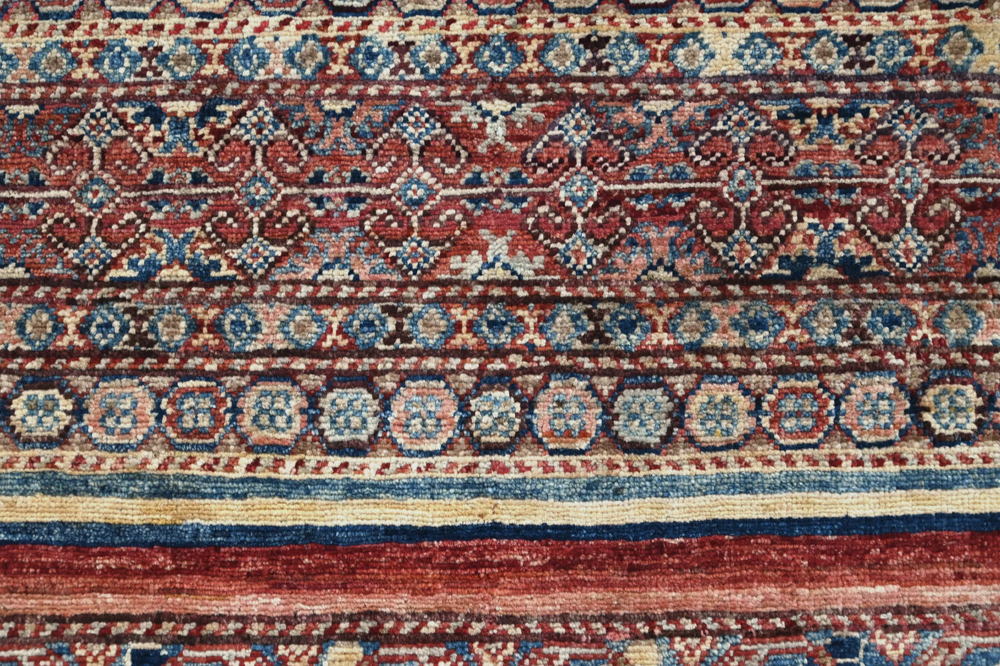 Khorjin Afghan Rug – Teal Panel
