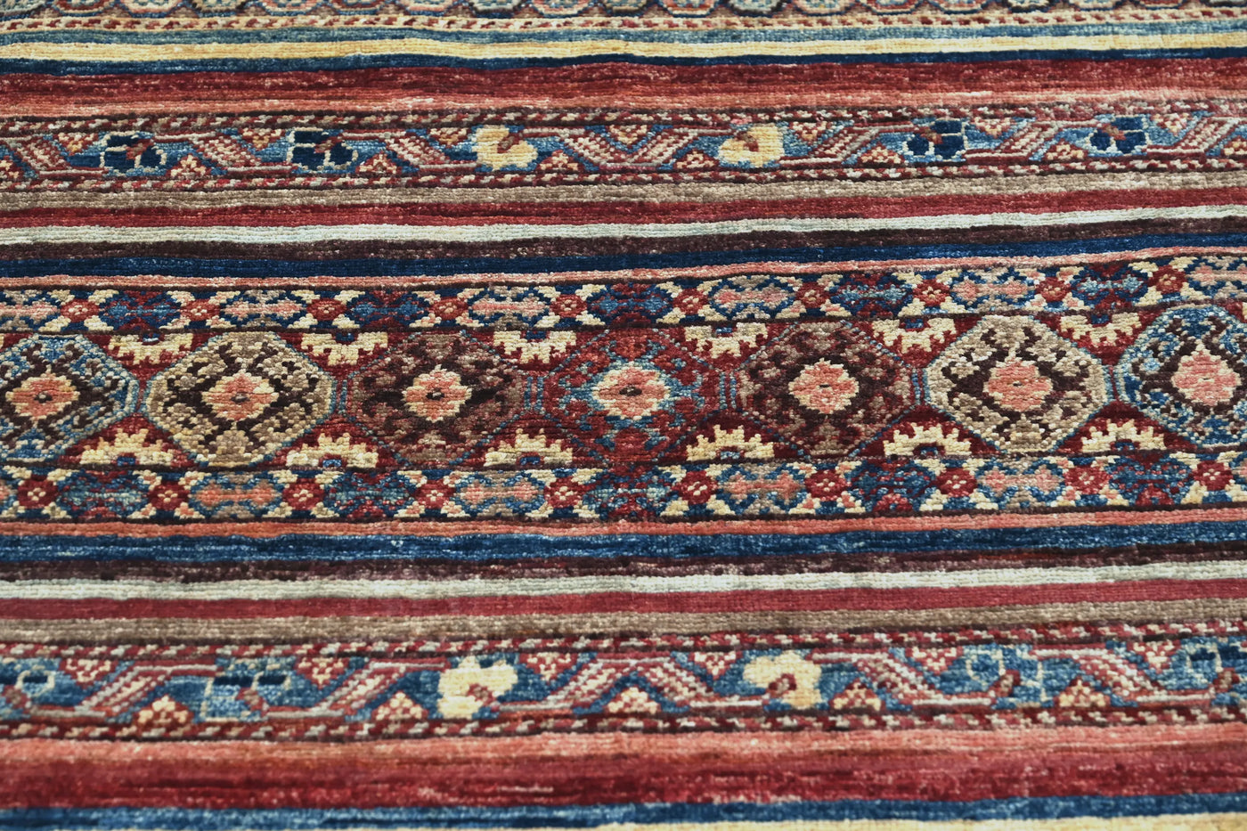 Khorjin Afghan Rug – Teal Panel
