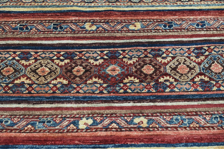 Khorjin Afghan Rug – Rust Ribboned