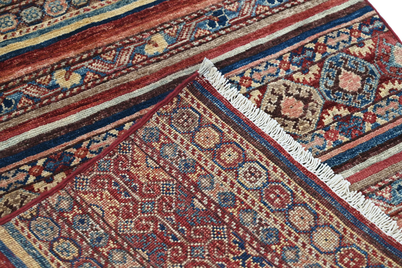 Khorjin Afghan Rug – Teal Panel