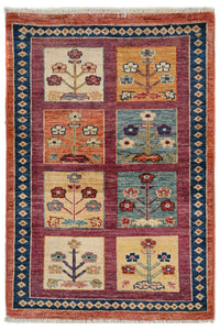 Khorjin Afghan Rug – Magenta Meadows