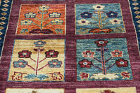 Khorjin Afghan Rug – Magenta Meadows