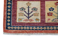 Khorjin Afghan Rug – Magenta Meadows