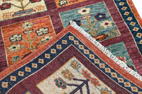 Khorjin Afghan Rug – Magenta Meadows