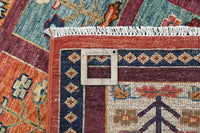 Khorjin Afghan Rug – Magenta Meadows