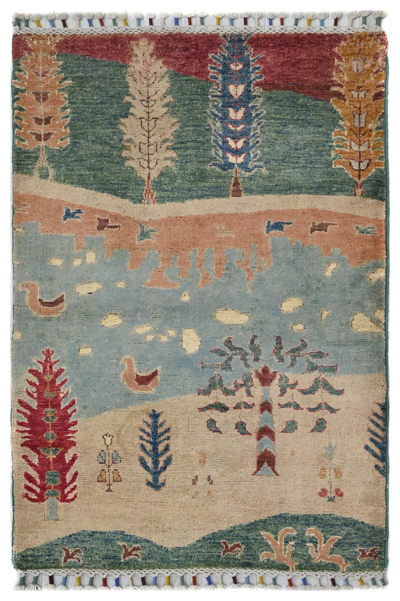 Khorjin Afghan Rug – Pomegranate Frame