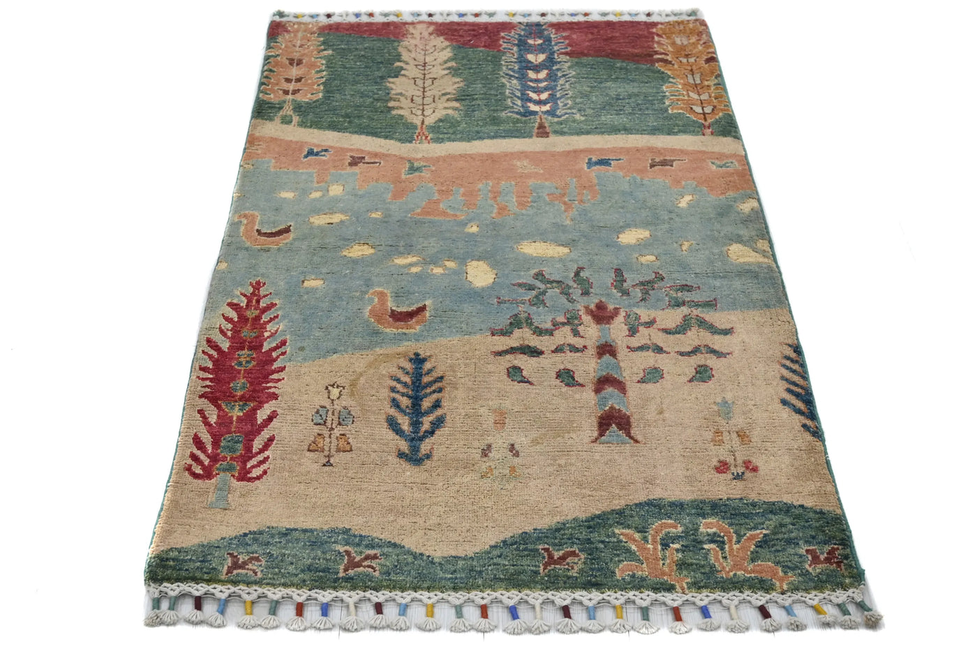 Khorjin Afghan Rug – Pomegranate Frame