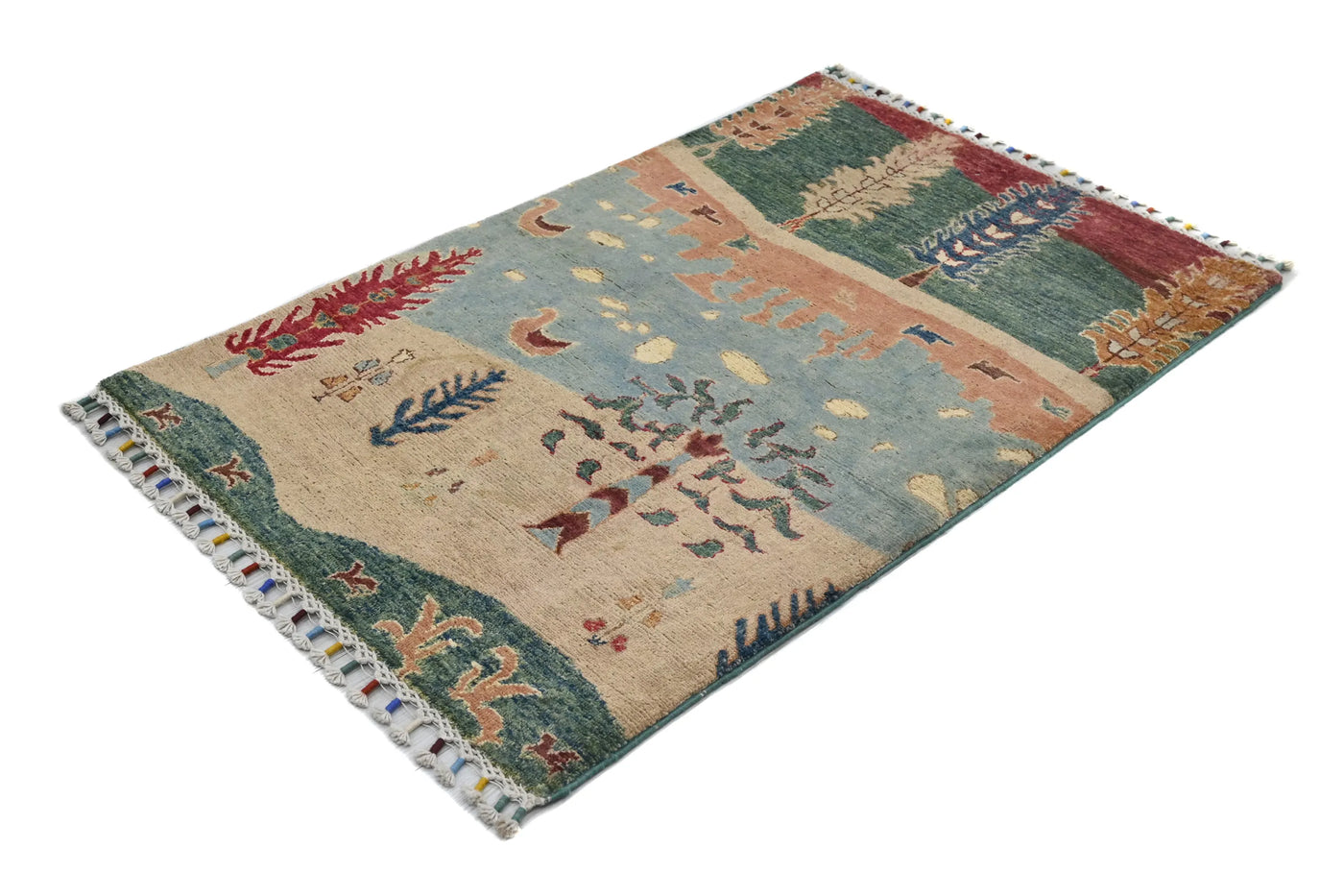 Khorjin Afghan Rug – Pomegranate Frame