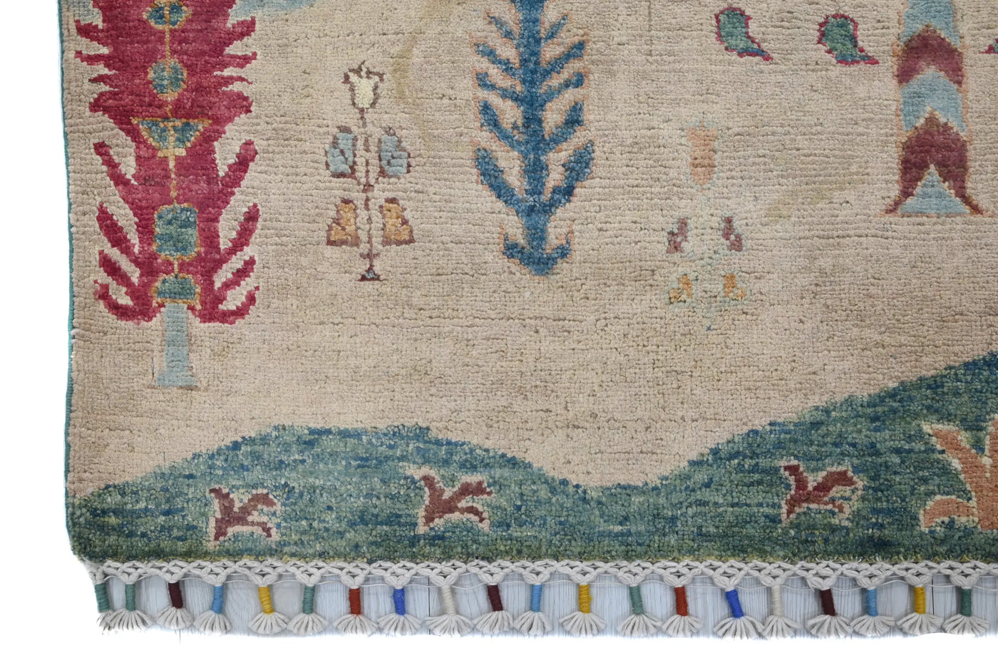 Khorjin Afghan Rug – Pomegranate Frame