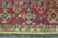 Khorjin Afghan Rug – Scarlet Stripes