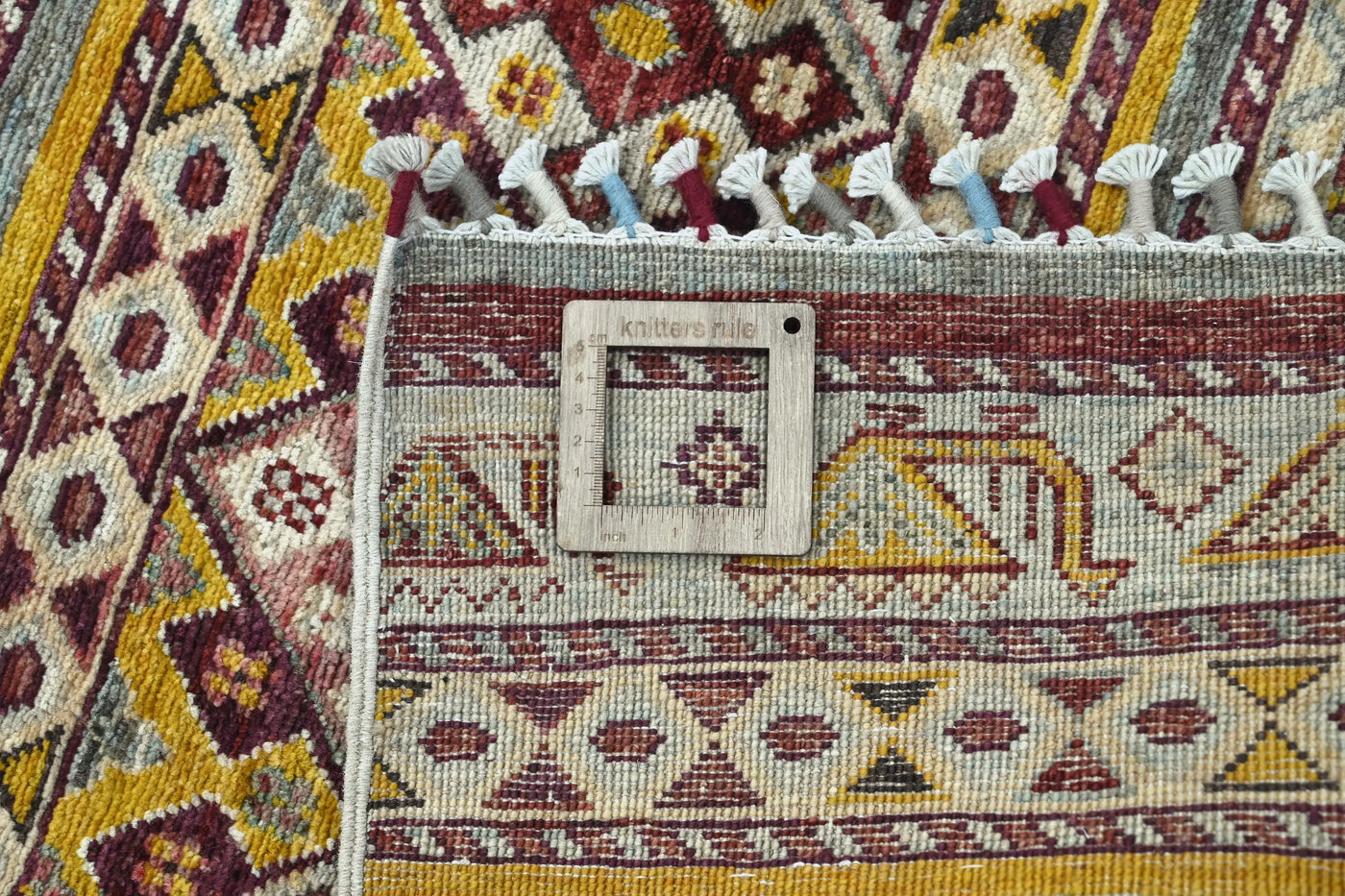 Khorjin Afghan Rug – Sand Stripe