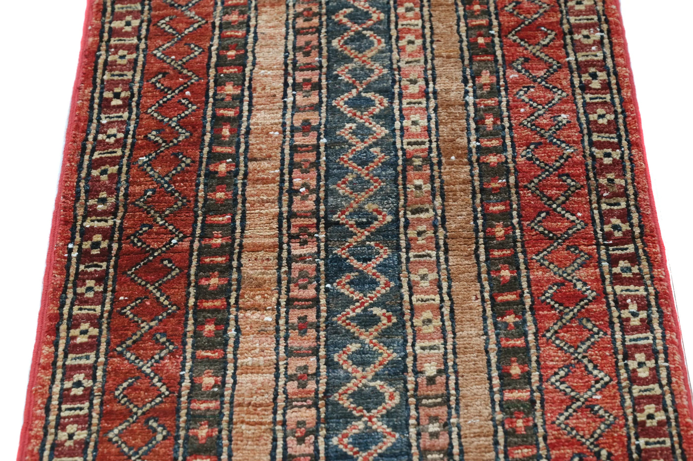 Khorjin Afghan Rug – Carmine Mosaic