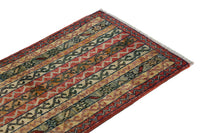 Khorjin Afghan Rug – Terracotta Ribbons