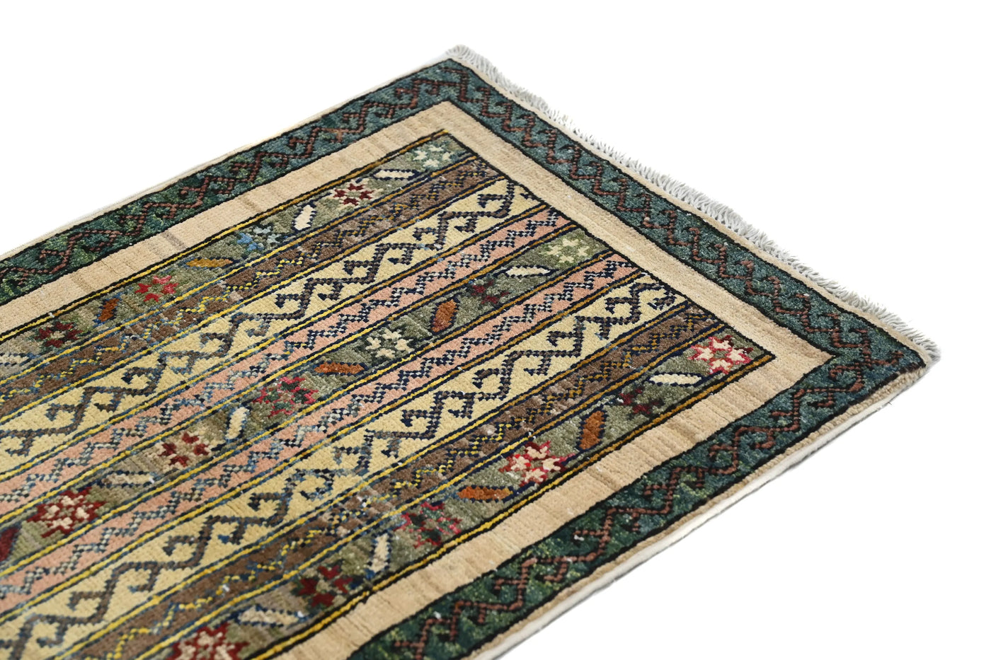 Khorjin Afghan Rug – Ivory Keepsake
