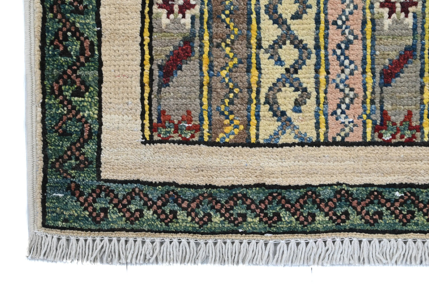 Khorjin Afghan Rug – Ivory Keepsake