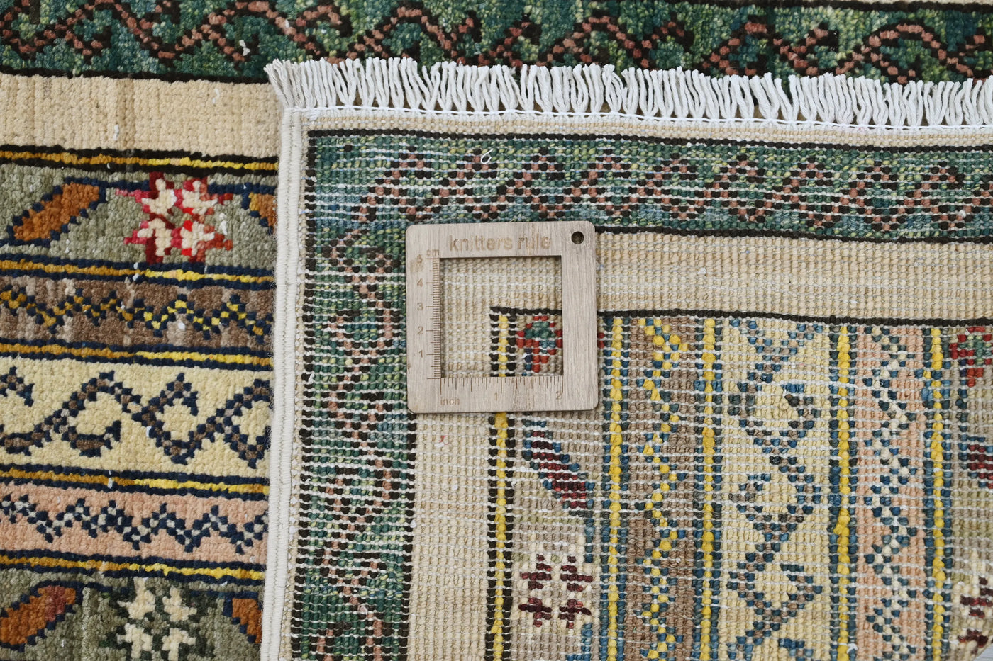 Khorjin Afghan Rug – Ivory Keepsake