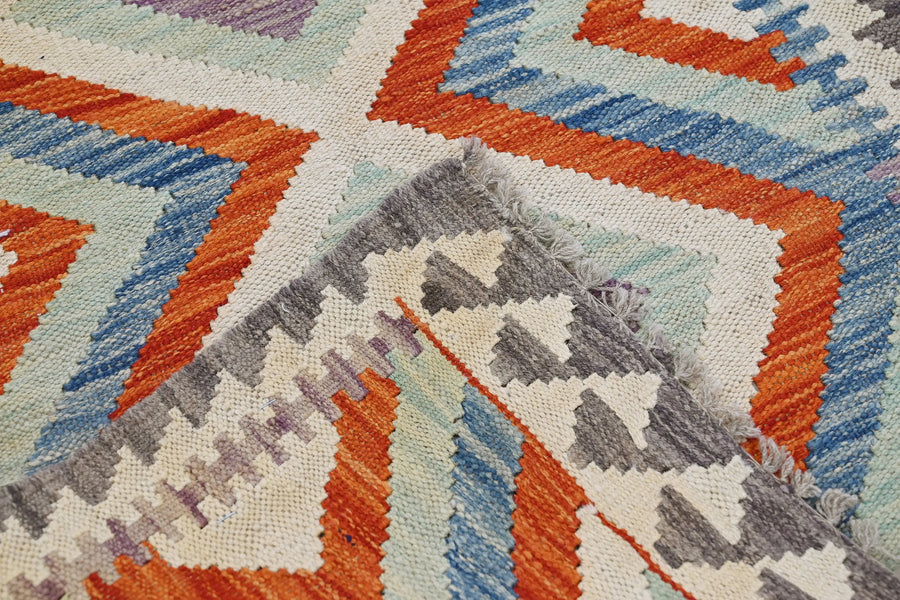 Hand-woven Afghan Kilim Rug, 76 x 180 cm