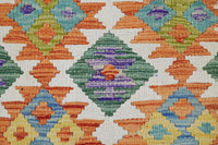 Hand-woven Afghan Kilim Rug, 74 x 193 cm