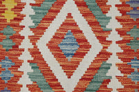 Hand-woven Afghan Kilim Rug, 76 x 190 cm