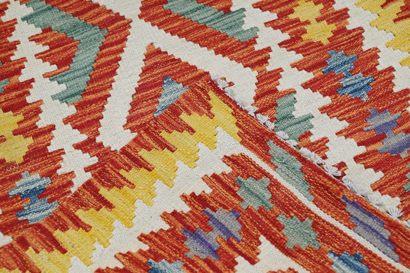 Kilim Afghan Rug – Copper Mosaic