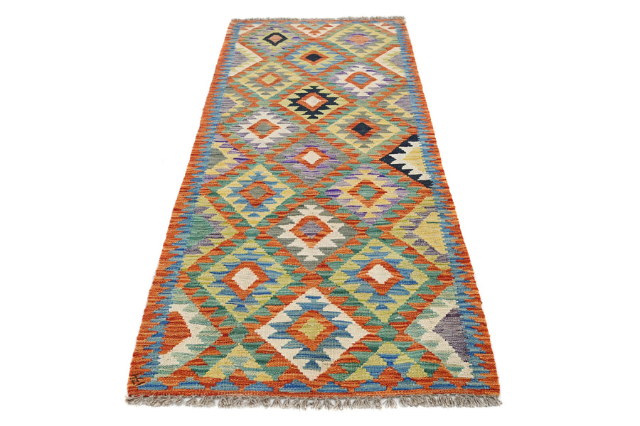 Hand-woven Afghan Kilim Rug, 78 x 187 cm