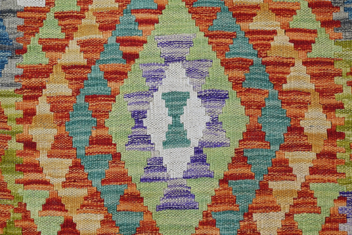 Kilim Afghan Runner Rug – Apricot Cadence