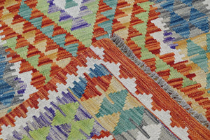 Hand-woven Afghan Kilim Rug, 88 x 198 cm