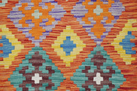 Hand-woven Afghan Kilim Rug, 82 x 205 cm