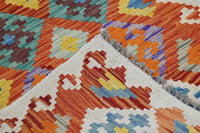 Hand-woven Afghan Kilim Rug, 82 x 205 cm