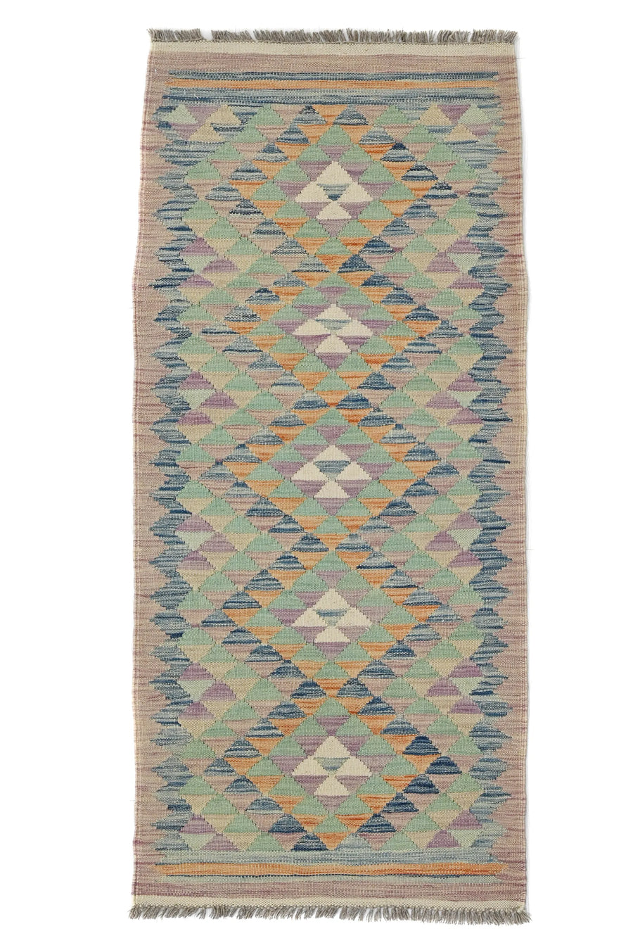 Hand-woven Afghan Kilim Rug, 70 x 160 cm