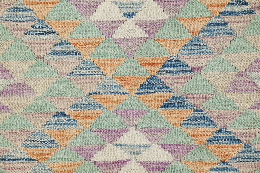 Hand-woven Afghan Kilim Rug, 70 x 160 cm