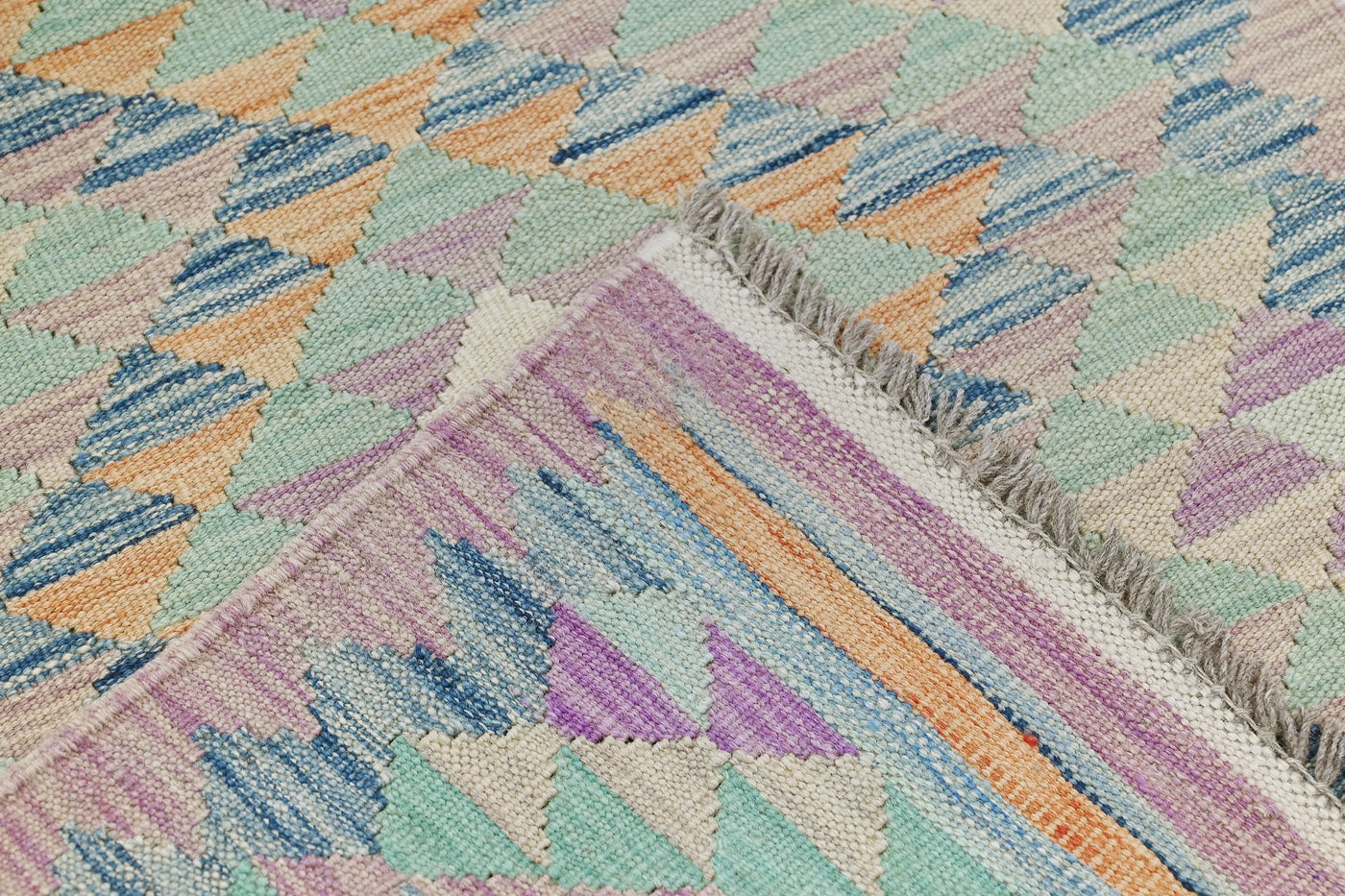 Kilim Afghan Runner Rug – Cobalt Star