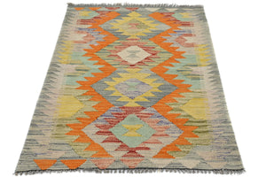 Hand-woven Afghan Kilim Rug, 80 x 118 cm